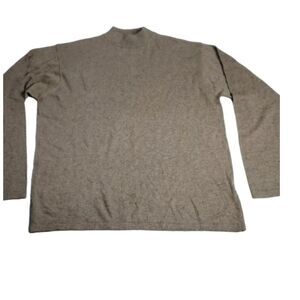 NEW CLAIBORNE SILK BLEND MEN'S TAN BROWN LONG SLEEVE SWEATER LARGE L NWT